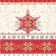 Салфетка для декупажа "Зимний красный" бумажная, 312160, 33х33 см